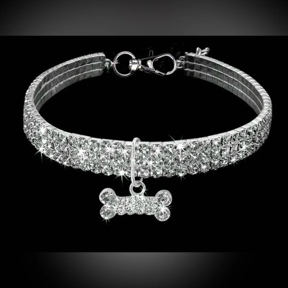 Diamond collars for your furry pets 🩷💙